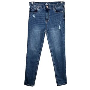 Jordache Kids Skinny Jeans Distressed Blue Size 18